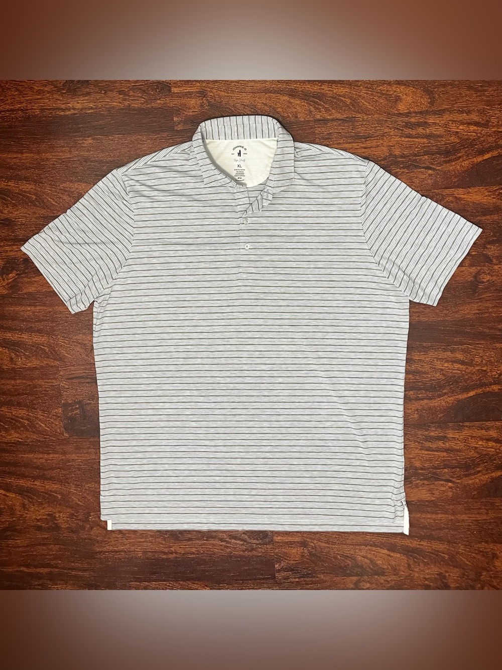 Johnnie-O Declan Performance Golf Polo Men’s Size XL Shirt Featuring A Striped